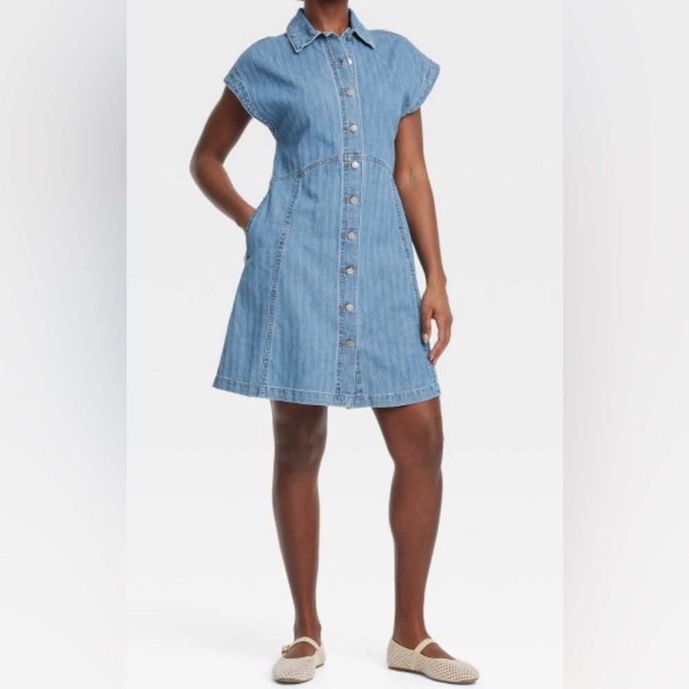 Universal Thread Women's Denim Flouncy Dress Size Medium